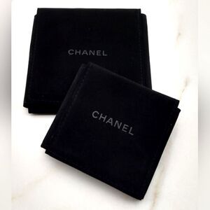 Chanel Black Velvet Jewelry Case  Holder